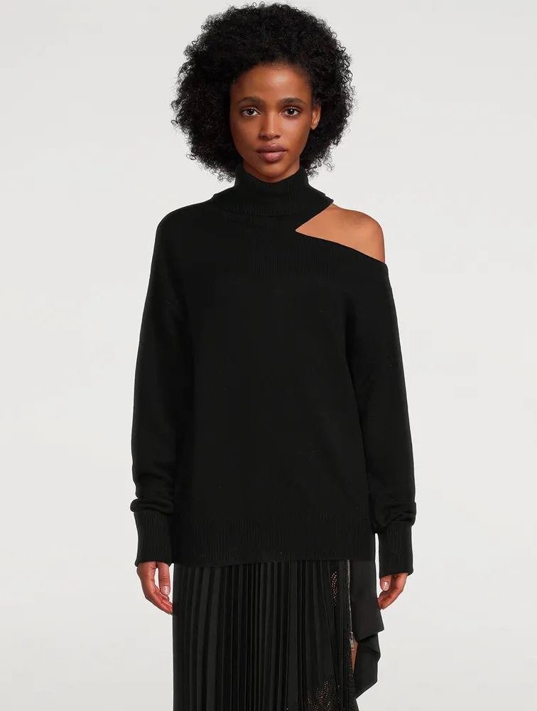 Raundi Wool-Blend Cold-Shoulder Sweater