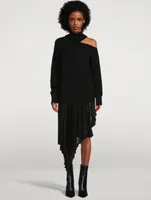 Raundi Wool-Blend Cold-Shoulder Sweater