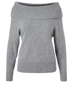 Izabella Wool-Blend Off-The-Shoulder Sweater