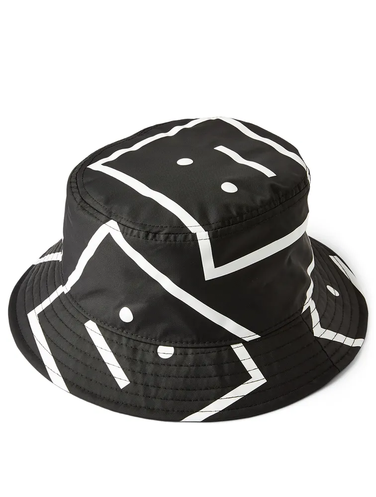 Nylon Bucket Hat In Logo Print