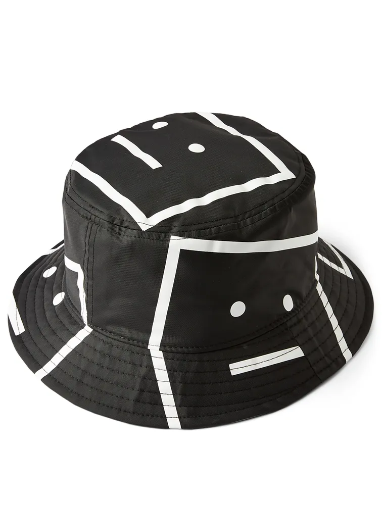 Nylon Bucket Hat In Logo Print