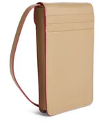 Trunk Leather Crossbody Phone Bag