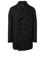 Wool And Cashmere Double-Breasted Pea Coat