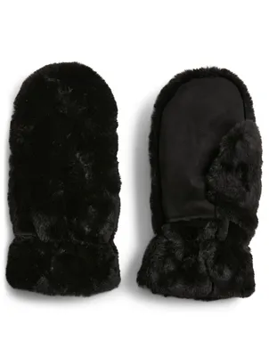 Malka Recycled Faux Fur Mittens