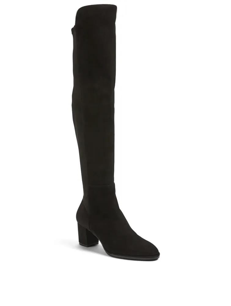 Harper 60 Suede Heeled Over-The-Knee Boots