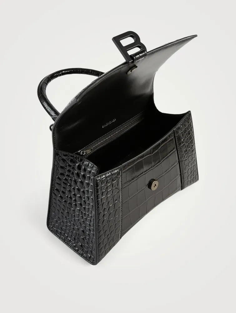 Small Croc-Embossed Leather Bag