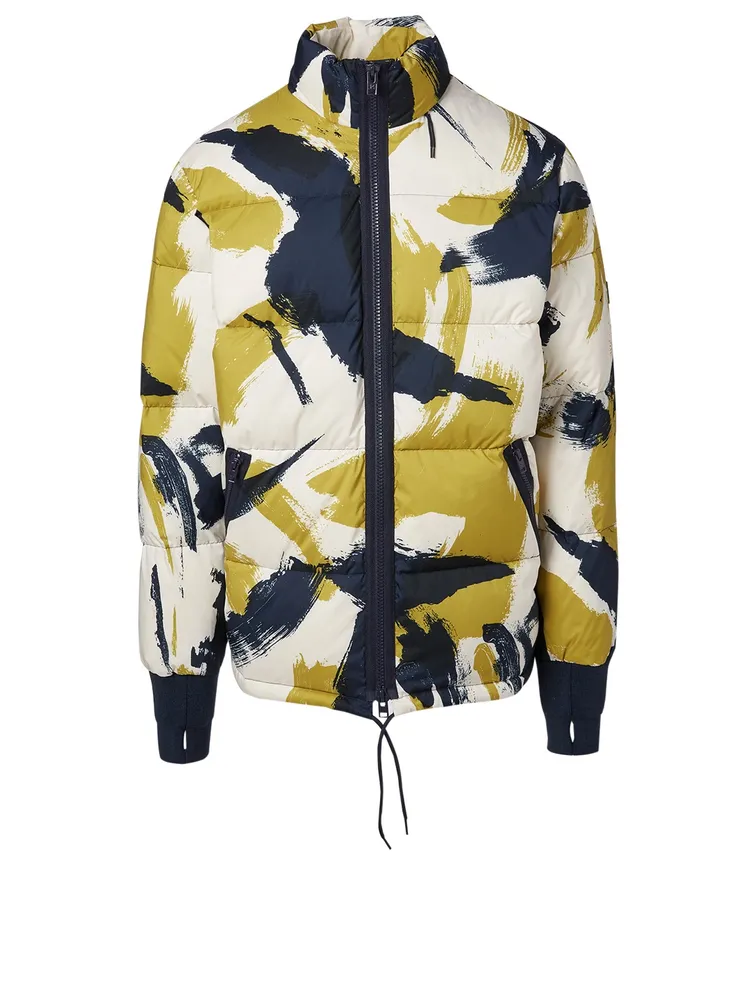 Puffer Jacket Brush Stroke Print