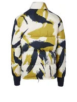 Puffer Jacket Brush Stroke Print