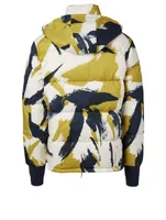 Puffer Jacket Brush Stroke Print