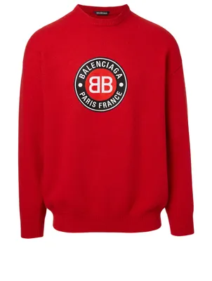 Wool And Cashmere Sweater With Paris Logo
