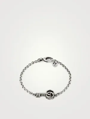 GG Marmont Sterling Silver Key Bracelet