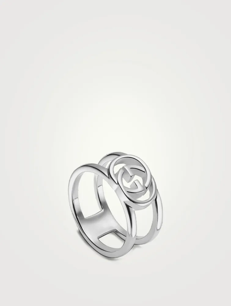 Interlocking G Silver Ring