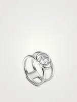 Interlocking G Silver Ring