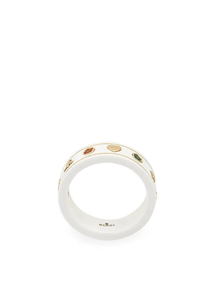 Icon Zirconia And 18K Gold Ring