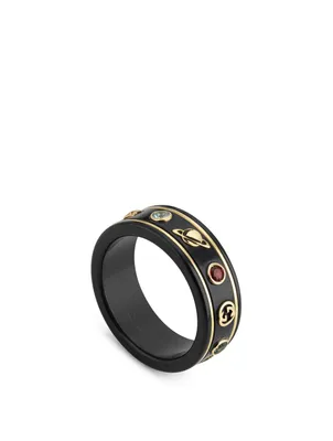 Icon Corundum And 18K Gold Ring