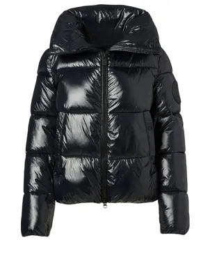 Luck Oversized Puffer Jacket With Stand Collar