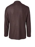 Wool Jacket Herringbone Print