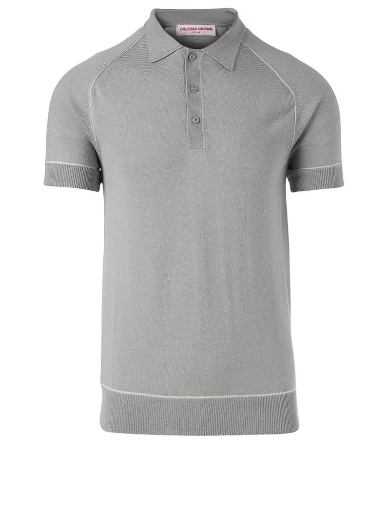 Milburn Wool And Silk Polo Shirt