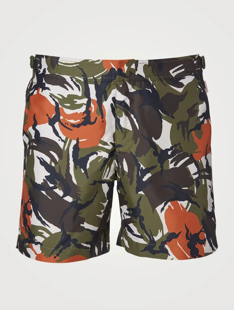 Bulldog Mid-Length Swim Shorts Camo Print