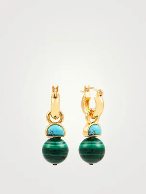 Juniper Earrings With Turquoise And Malachite