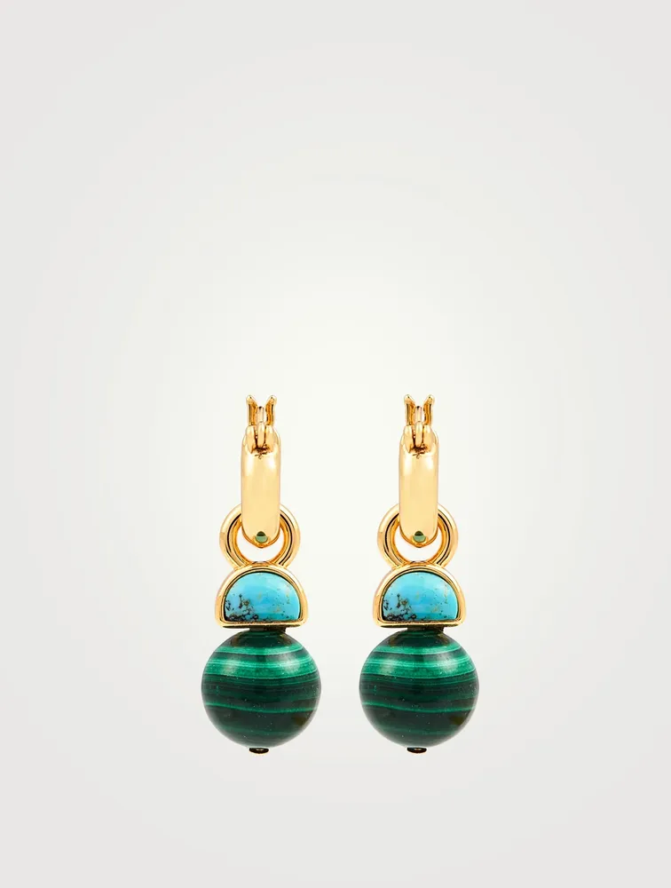 Juniper Earrings With Turquoise And Malachite