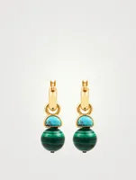 Juniper Earrings With Turquoise And Malachite