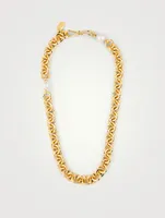 Halo Chain Necklace With Pearls