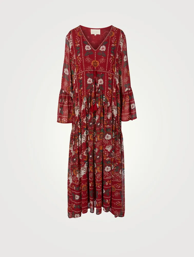 Jude Long-Sleeve Maxi Dress Floral Print