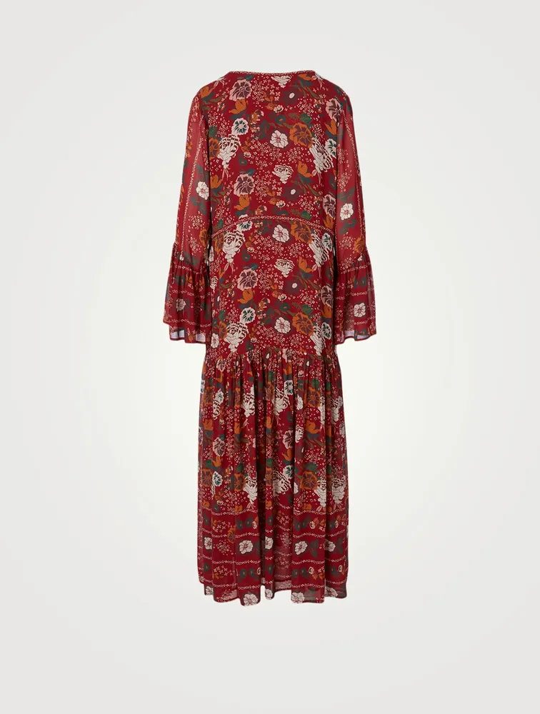 Jude Long-Sleeve Maxi Dress Floral Print