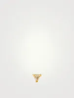 Trillion-Cut Diamond Stud Earring