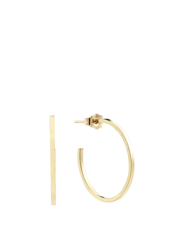 Small 18K Gold Thin Hoop Earrings