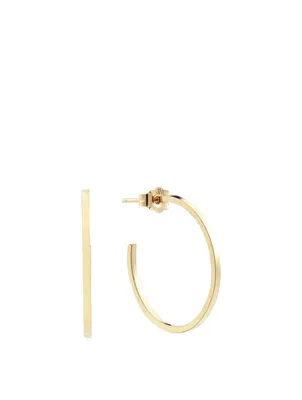 Small 18K Gold Thin Hoop Earrings