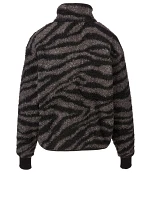 Napoli Sherpa Fleece Jacket Zebra Print