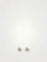 Pure 18K Gold Stud Earrings With Diamonds