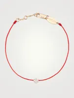 Illusion 18K Rose Gold String Bracelet With Diamonds