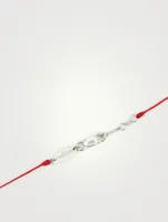 Illusion 18K White Gold String Necklace With Diamonds