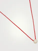 Illusion 18K Gold String Necklace With Diamonds