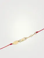 Illusion 18K Gold String Necklace With Diamonds