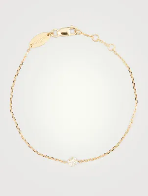 Illusion 18K Gold Chain Bracelet With Diamonds