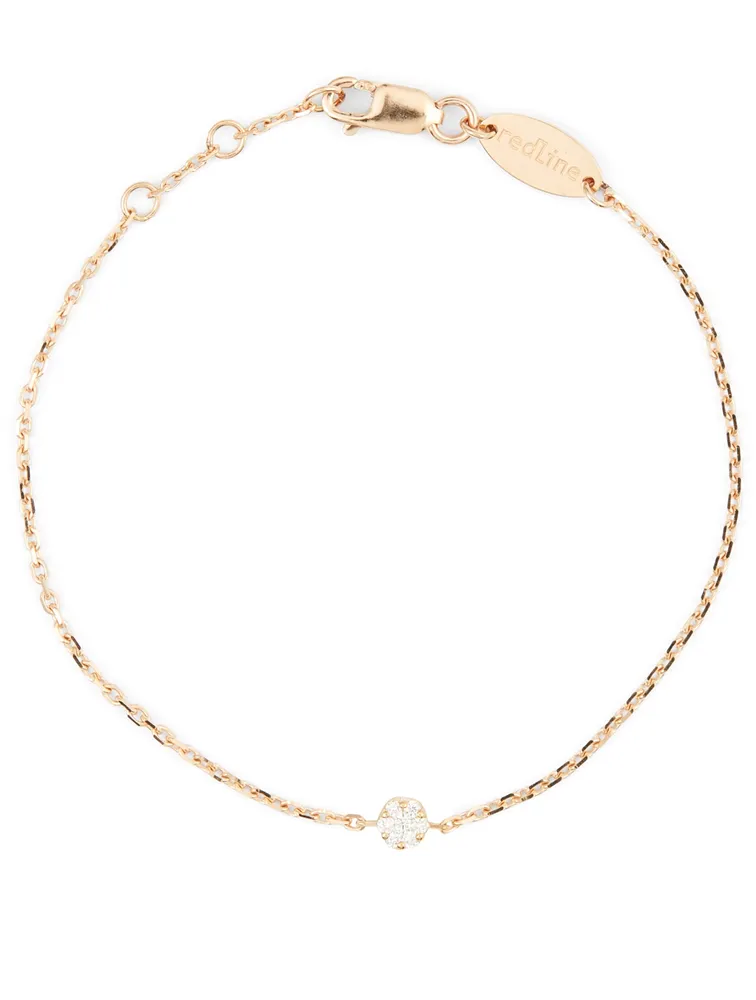 Illusion 18K Rose Gold Chain Bracelet With Diamonds