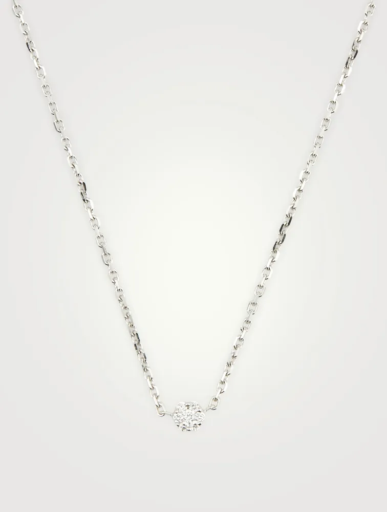 Illusion 18K White Gold Chain Necklace With Diamonds