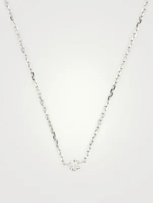 Illusion 18K White Gold Chain Necklace With Diamonds