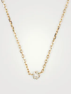 Illusion 18K Gold Chain Necklace With Diamonds