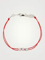 Trillusion 18K White Gold String Bracelet With Diamonds