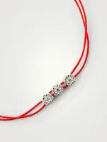 Trillusion 18K White Gold String Bracelet With Diamonds
