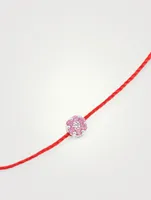 Illusion 18K White Gold String Bracelet With Sapphire And Diamond