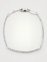 Marilyn 18K White Gold Chain Bracelet With Diamonds