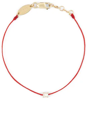 Princesse 18K Gold String Bracelet With Diamond