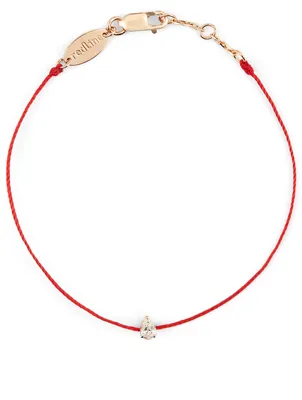 Altesse 18K Rose Gold String Bracelet With Diamond