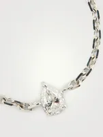 Altesse 18K White Gold Chain Ring With Diamond